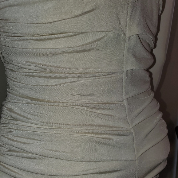 Beaded Ruched Cocktail Dress - Picture 3 of 6